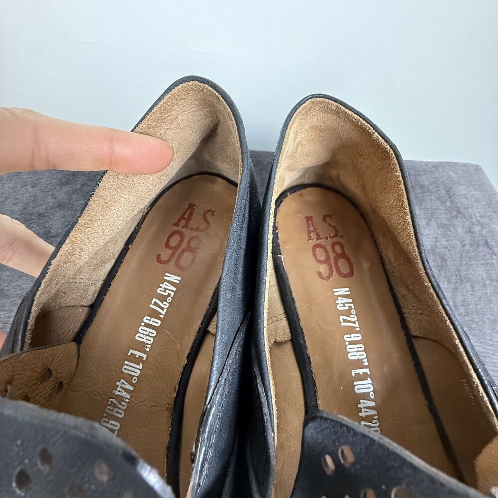 AS 98 Italian Leather Chain Loafers EU 41 - Picture 11 of 14